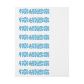 Blauw Groovy Flower Pattern Adreslabel Wikkel (Vel)