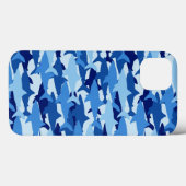 Blauw haaienpatroon Case-Mate iPhone case (Achterkant (horizontaal))