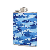 Blauw haaienpatroon heupfles (Links)