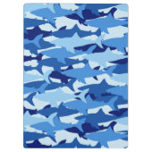 Blauw haaienpatroon klembord (Achterkant)