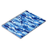 Blauw haaienpatroon notitieboek (Linkerzijde)