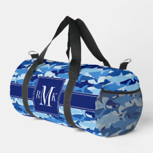 Blauw haaienpatroon plunjezak