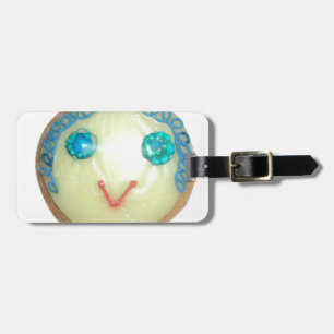 Blauw Haar Emoji Art Print/Grafisch Bagagelabel