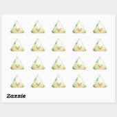 Blauw Haar Emoji Art Print/Grafisch Driehoek Sticker (Vel)