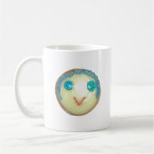 Blauw Haar Emoji Art Print/Grafisch Koffiemok (Links)