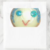 Blauw Haar Emoji Art Print/Grafisch Rechthoekige Sticker (Tas)