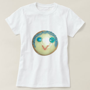Blauw Haar Emoji Art Print/Grafisch T-shirt