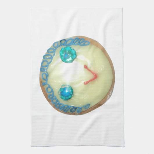 Blauw Haar Emoji Art Print/Grafisch Theedoek (Verticaal)