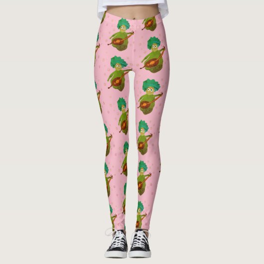 Blauw Haired Creature Leggings (Voorkant)