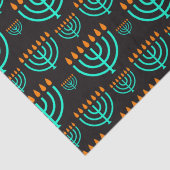 Blauw Hanukkah Menorah-weefselpapier Tissuepapier (Detail)