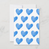 Blauw hart bedankkaart (Achterkant)