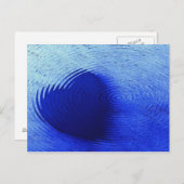 Blauw hart briefkaart (Voorkant / Achterkant)