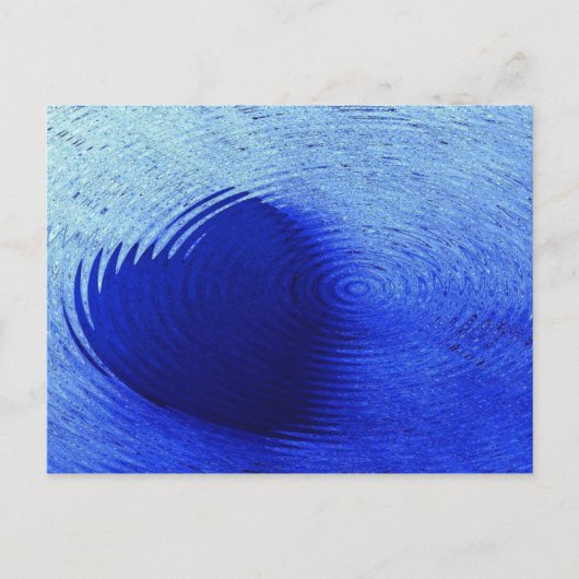Blauw hart briefkaart (Voorkant)