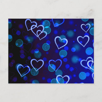 Blauw hart Briefkaart