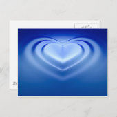 Blauw hart briefkaart (Voorkant / Achterkant)