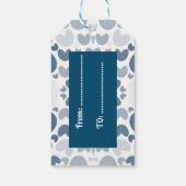 Blauw hart cadeaulabel (Achterkant)