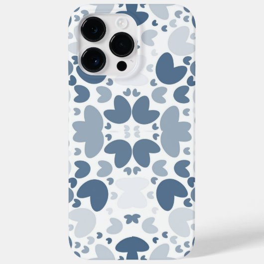 blauw hart Case-Mate iPhone case (Achterkant)