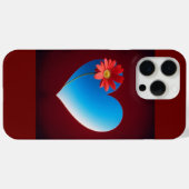 Blauw hart Case-Mate iPhone case (Achterkant (horizontaal))