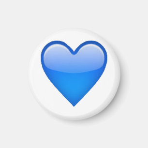 Blauw hart - Emoji Magneet