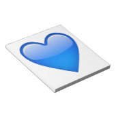 Blauw hart - Emoji Notitieblok (Schuin)