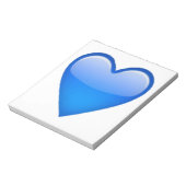 Blauw hart - Emoji Notitieblok (Gedraaid)