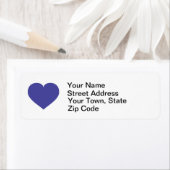 Blauw hart etiket (Insitu)