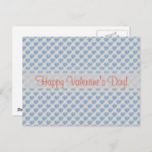 Blauw hart Gelukkig Valentijnsdag! Feestdagenkaart (Voorkant / Achterkant)