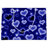 Blauw hart gevormd groot cadeauzakje (Voorkant)