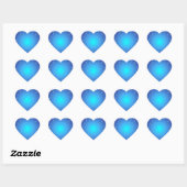 Blauw hart glitter sticker (Vel)