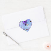 Blauw hart hart sticker (Envelop)