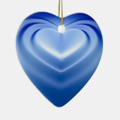 Blauw hart keramisch ornament (Rechts)