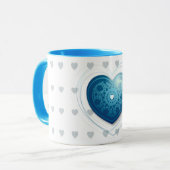 Blauw hart, mok (Voorkant links)