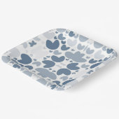 Blauw hart Papier Bord (Gebogen)