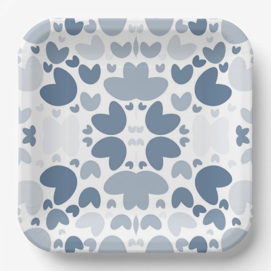 Blauw hart Papier Bord (Voorkant)