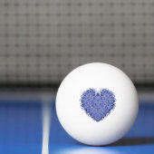 Blauw hart pingpongballen (Net)