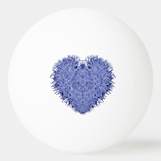 Blauw hart pingpongballen (Achterkant)