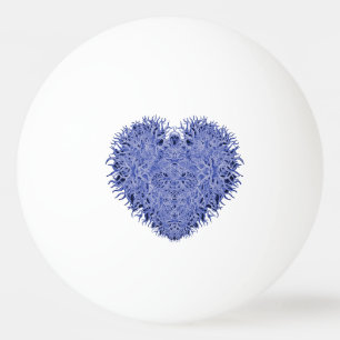 Blauw hart pingpongballen