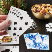 Blauw hart pokerkaarten (Insitu)