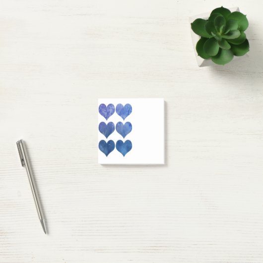 Blauw hart Post-it notities Post-it® Notes (Kantoor)