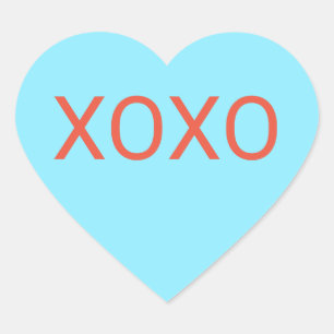 Blauw hart Snoep Sticker