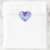 Blauw hart sticker (Tas)