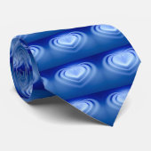 Blauw hart stropdas (Opgerold)