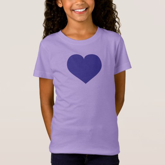 Blauw hart T-shirt (Voorkant)