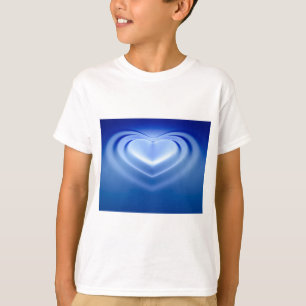 Blauw hart t-shirt