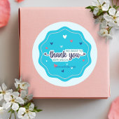 Blauw Hartelijk dank ronde Sticker