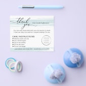 Blauw Hartelijk dank voor advies wasinstructies Flyer (Enkel)