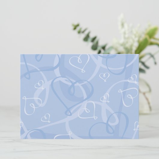 Blauw hartpatroon (Staand voorkant)