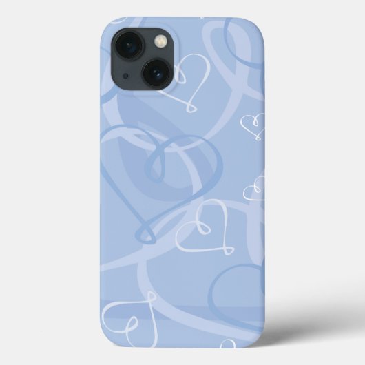 Blauw hartpatroon Case-Mate iPhone case (Achterkant)