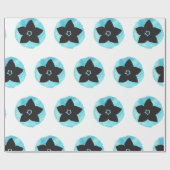 Blauw Hawaïaans ventilator Cadeaupapier (Vlak)