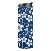 BLAUW HAWAII (NAVY BLUE) Thermische trommel Thermosbeker (Gedraaid links)
